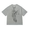 Men TShirt Justice Black Cotton Graphic Oversized Vintage Summer Short Sleeve Tees Tops Harajuku Korean Y2k Streetwear Clothes