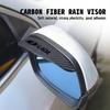 For Lada Car Rearview Mirror Rain Eyebrow Visor Carbon Fiber Auto Accessories Largus Priora Vesta Niva Samara Kalina 4x4 Urban