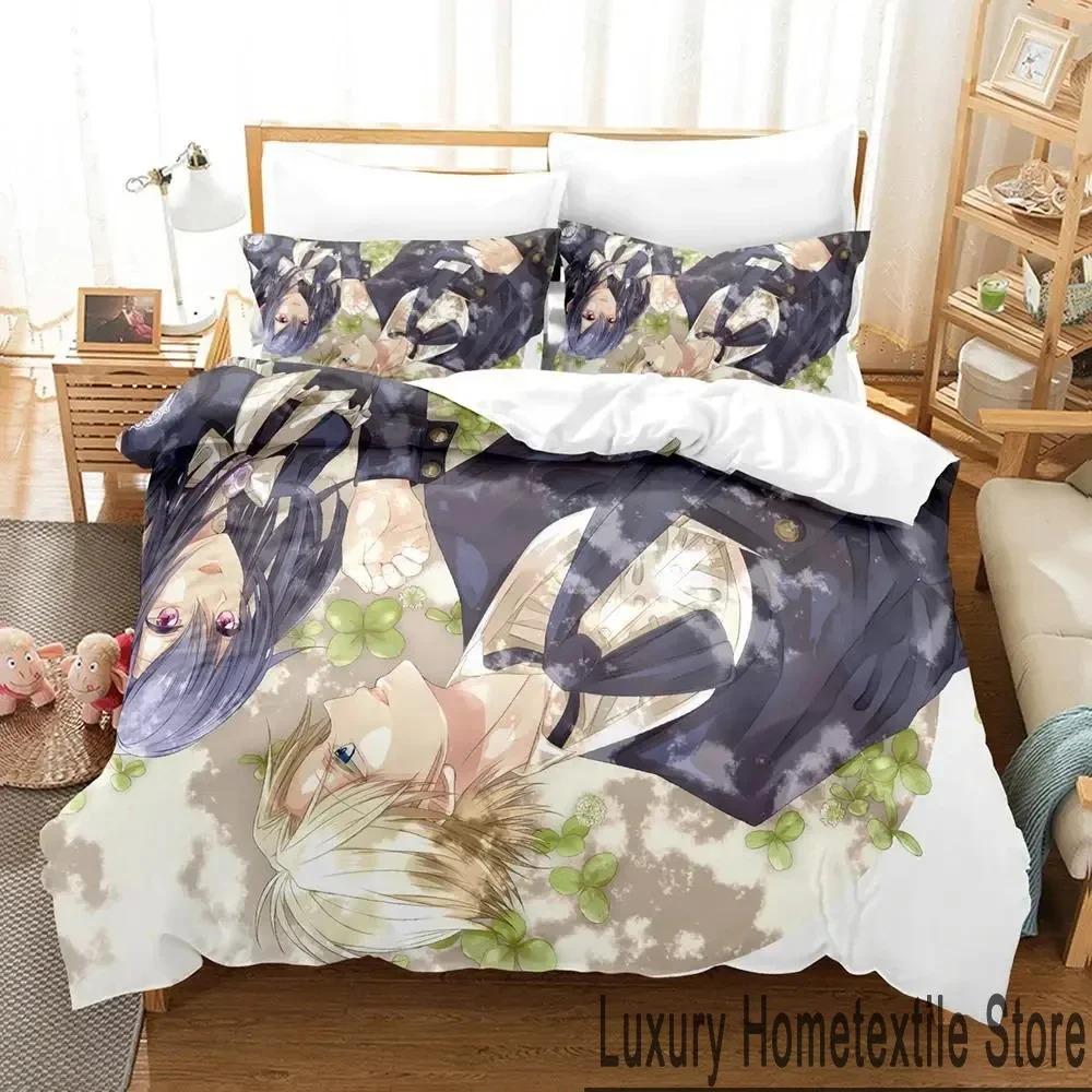 Comfortable Anime Print Duvet Cover Set With Duvet Cover And Pillowcases King Queen Twin Sizes For All Ages