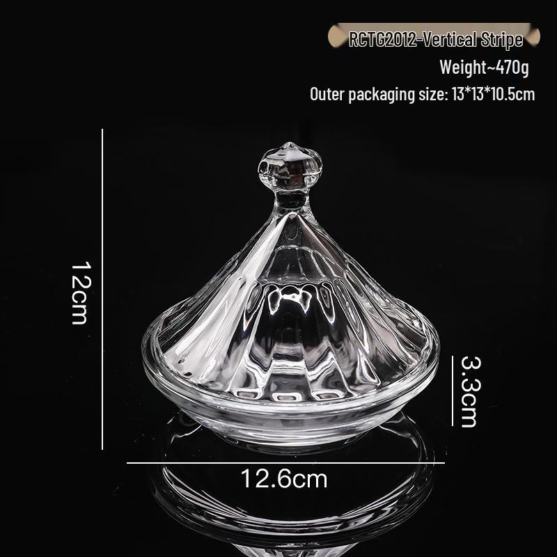 European Crystal Candy & Jewelry Glass Storage Box with Lid