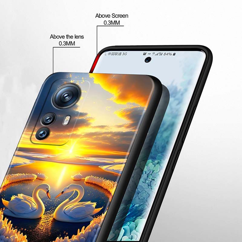 Cartoon Anime Duck Pattern For Xiaomi Mi 15 14 13 13T 12 12T 12S 11 11i 11T Pro Ultra Lite 5G Black Soft Phone Case
