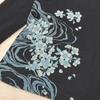 Used Karakuri Kagura Karakuri Tamashii Carp Embroidery Long T-shirt S Japanese pattern Cherry blossoms Flowing water Thick embroidery Black Long