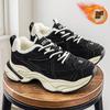 Winter fleece thickened fashion men's shoes popular stream men's sports casual dad shoes