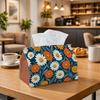 1pc Retro Pop Art Tissue Box - Daisy Aster Flora Napkin Storage Box, Suitable for Rolls/facial Tissues/single Sheets, Multi-functional Storage Box for