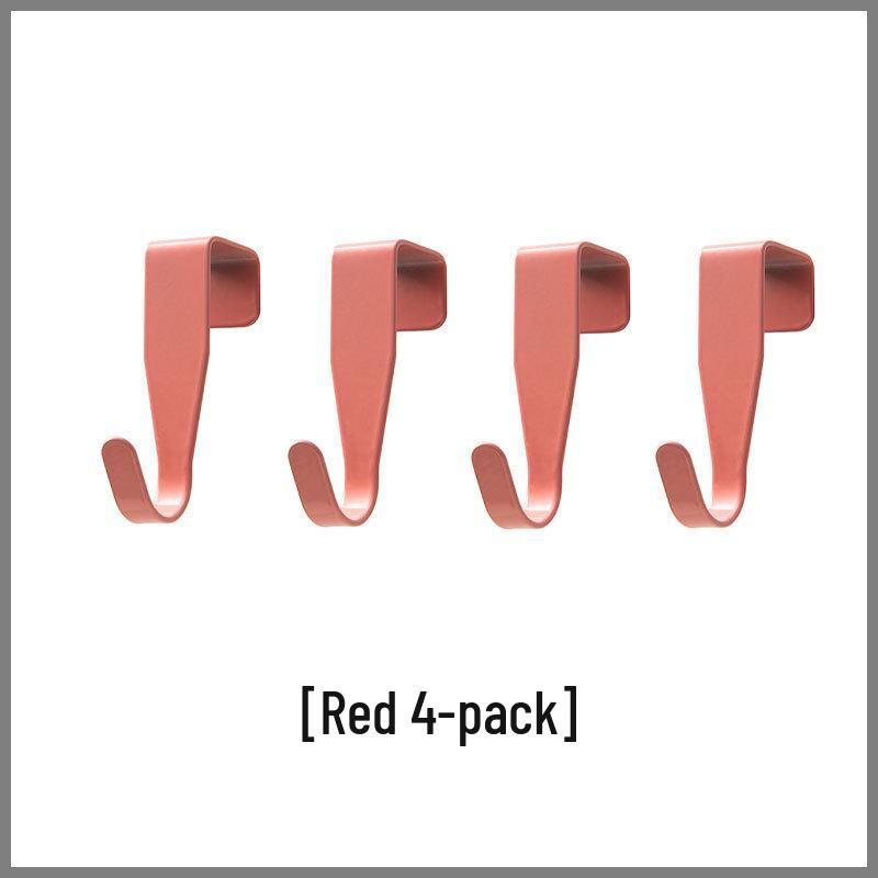 No-Drill Silent Wrought Iron Over-Door Clothes Hook & Storage Rack