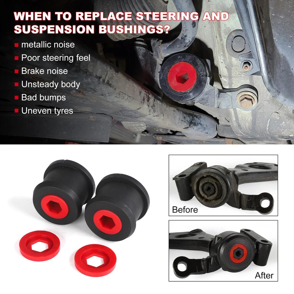 2pcs Car Front Wishbone Rear Bush For Mini For Cooper R50 R52 R53 R55 R56 R57 R58 R59 Suspension Bushing Auto Accessories