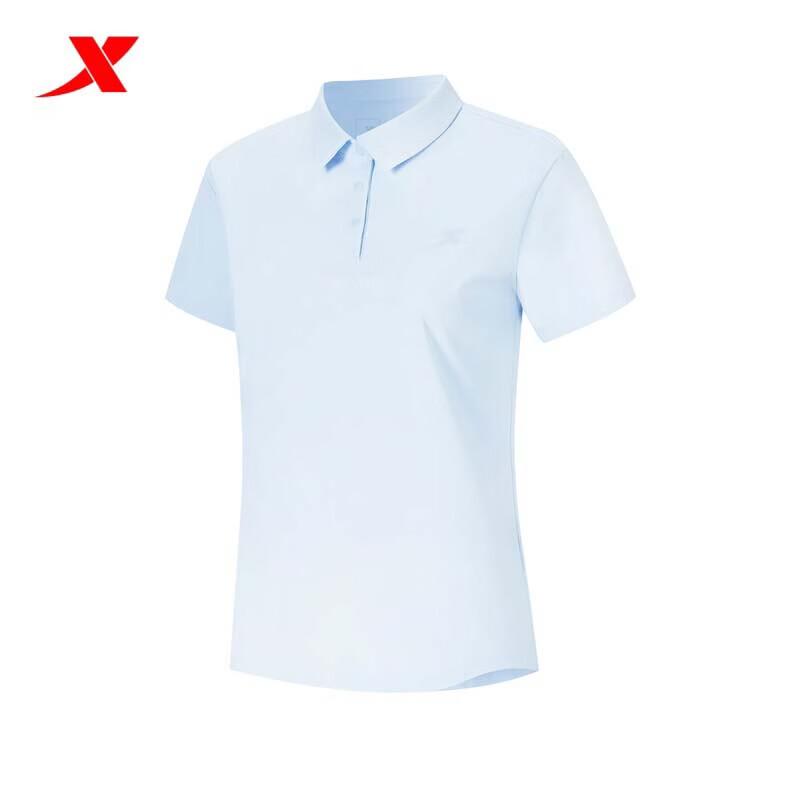 XTEP Women s Sport Casual Lapel Short Sleeve Polo Shirt M