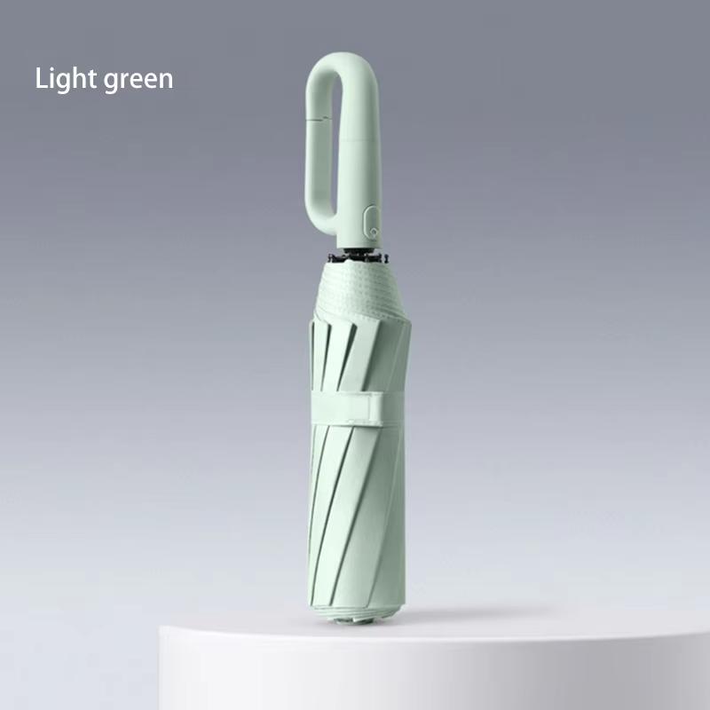 

This fully automatic snap-on umbrella is suitable for both sunny and rainy days easy to carry and provides UV protection full-fiber&10K світло-зелений колір