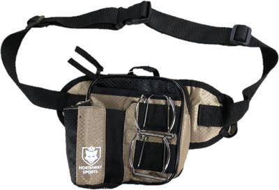 Northway Sports Park Golf and Ground Golf Waist NSG-107WP Pouch, Beige/Black