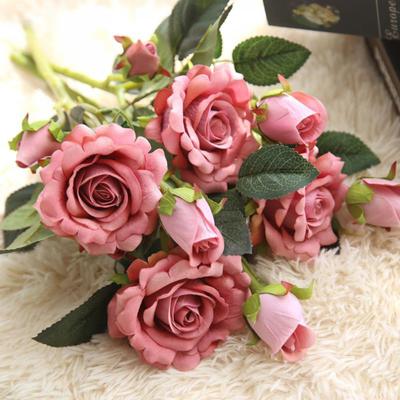Artificial Rose Flowers Cloth Centerpiece Craft Wedding Party Home Decor