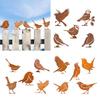 5x Iron Bird Decoration Photo Props Yard Adornment Lifelike Rust Iron Birds for Patio Branches Garden Gates Fences Decoration