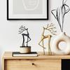 Reindeer Christmas Decor, Resin Reindeer Figurines, Modern Minimalist Xmas Sculpture, Elegant Indoor Holiday Decor