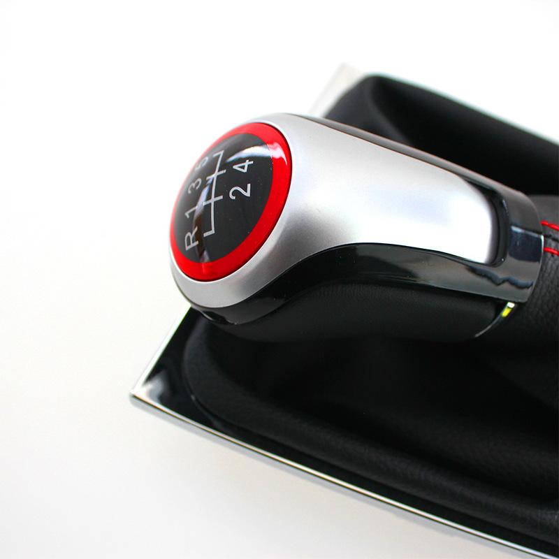 5 6 Speed Car Gear Shift Knob for VW Golf 7 A7 MK7 GTI GTD 2013 2014 2015 2016 2017 2018 Leather Gaiter Lever Stick