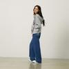 MLB Klassische Minimalistische Kette Bestickt Amerikanisches Logo Einfarbig Weites Bein Lange Jeans Damen Jeans Indigo 3FDPB1044-50INS