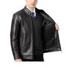 Thickened Lambskin Leather Jacket with Fur Lining for Middle-Aged and Elderly Men
