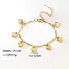 Gold Plated Titanium Steel Heart Charm Bracelet Women Trendy Minimalist Dainty Layering Jewelry