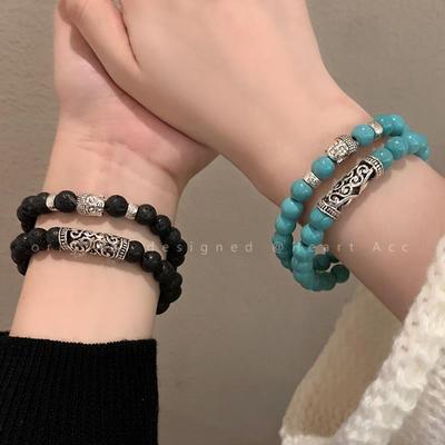Retro Ethnic Style, the Same Hollow Pipe Elbow Bracelet, Niche Design Sense, Guochao Jewelry, Simple Couple Versatile Bracelet