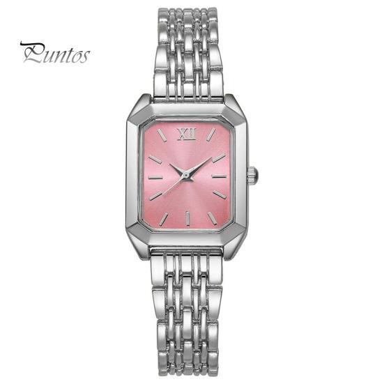 Ladies Watch Light Luxury Style Square Dial Steel Strap Embellishment for Office Party Date Night Women Fashion