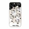 Black & White Hello Kitty Case for iPhone 13, 15, 16, & 17 Pro Max - Cute & Simple Design