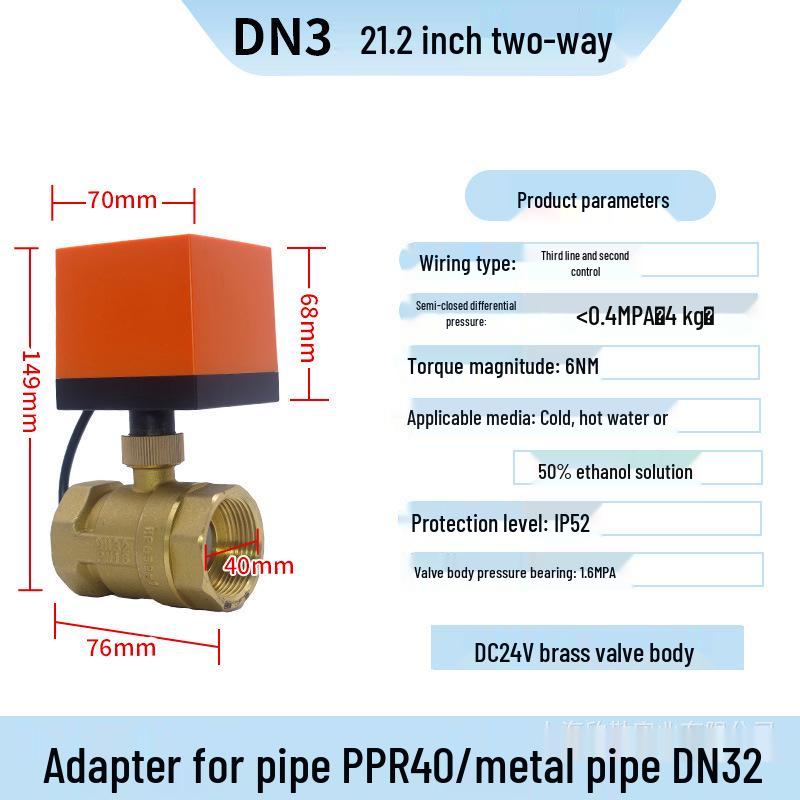 Zweiwege Messing Elektromagnetisches Solar-HVAC-Ventil: Temperaturregelung, Normalerweise offen/geschlossen, Zwei-/Draht-Kugelhahn.