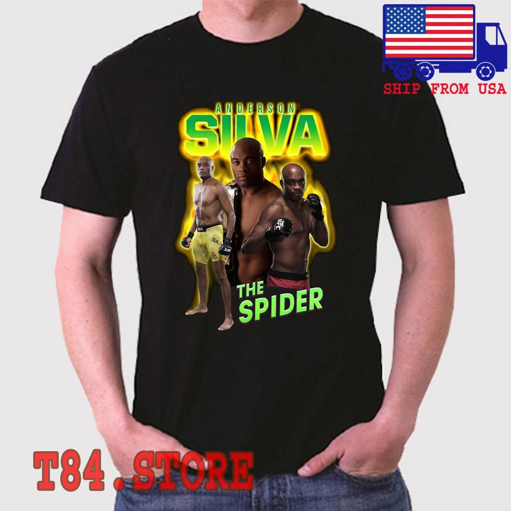 Anderson Silva The Spider MMA Fighter Legend Men s Black Size S to 5XL M