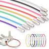 5PCS/Pack Key Hanging Circle Stainless Steel Wire Screw Locking Keychains Keychain Ring 6 Color Available Travel Luggage Tag ZYF