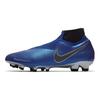 Nike Chuteiras Phantom Vision Elite DF FG Azul Racer Masculinas Prateado Metálico-Preto-Volt AO3262-400