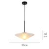 OEING Północna Mlecznobiała Szklana Lampa Wisząca