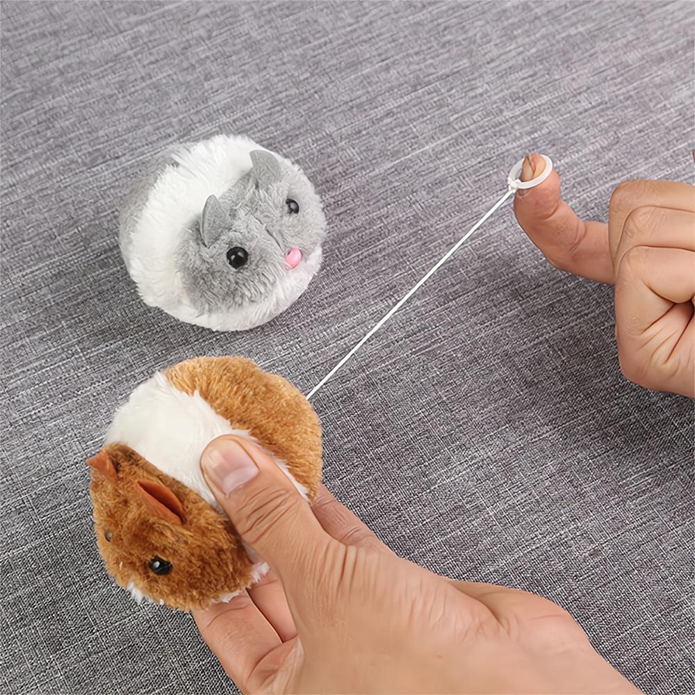 Cute Cat Teaser Toys Shake Movement Plush Mouse Indoor Boredom Relief Toys for Cat Funny Pet Interactive Toys