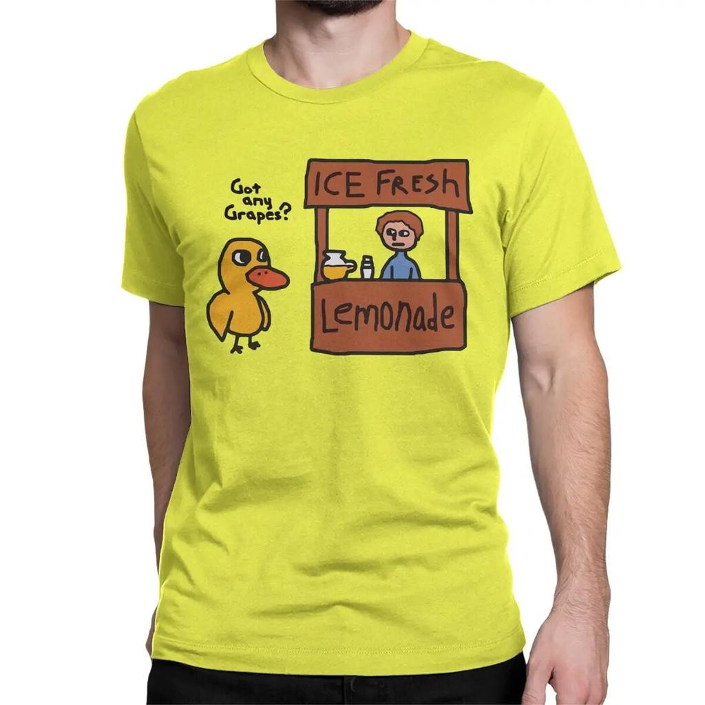 Funny Duck Got Any Grapes T Shirts Unisex Wo Unisex Cotton Vintage T-Shirt Crew Neck Tee Shirt Short Sleeve Clothing Birthday Gift