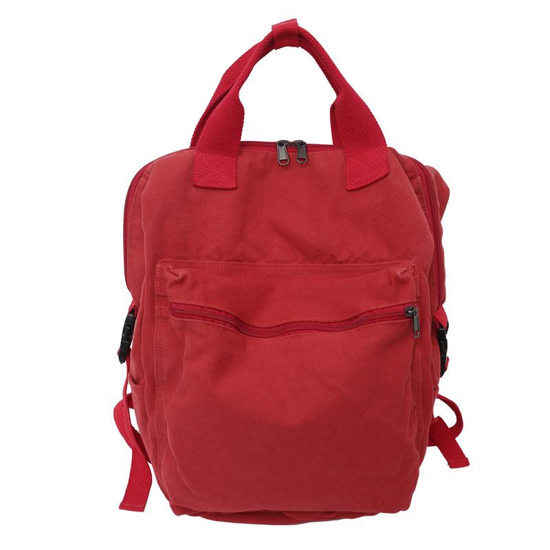 

Lazy wind casual washed canvas college student schoolbag Korean version casual simple backpack красный
