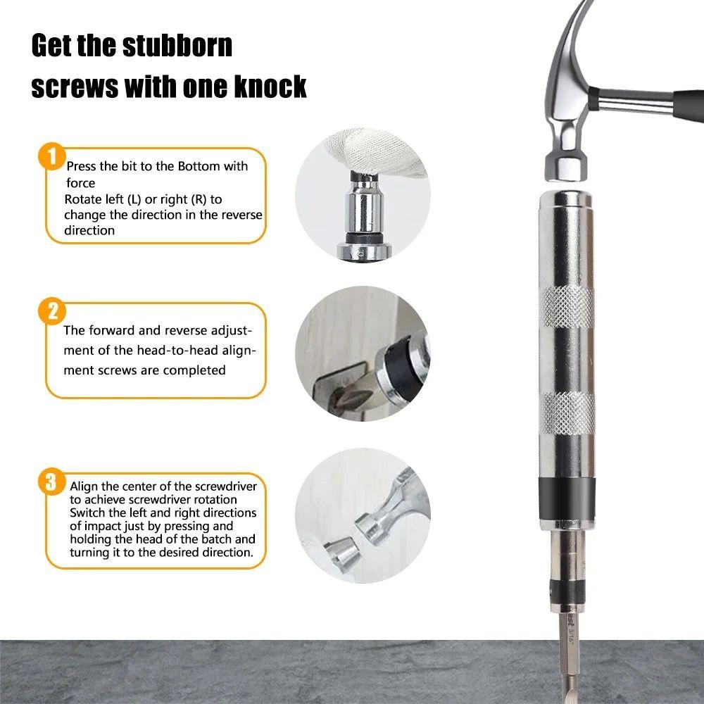 6 in1 Screwdriver Set with Complete Specifications Screw Extractor Bit  For Rusty Sliding Nuts