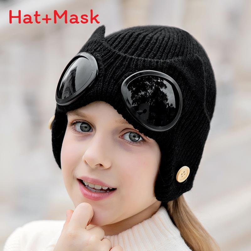 

Knitted Snow Sports Cap For Children And Adults With Warmth And Wind Protection For Skiing And Cycling чёрный