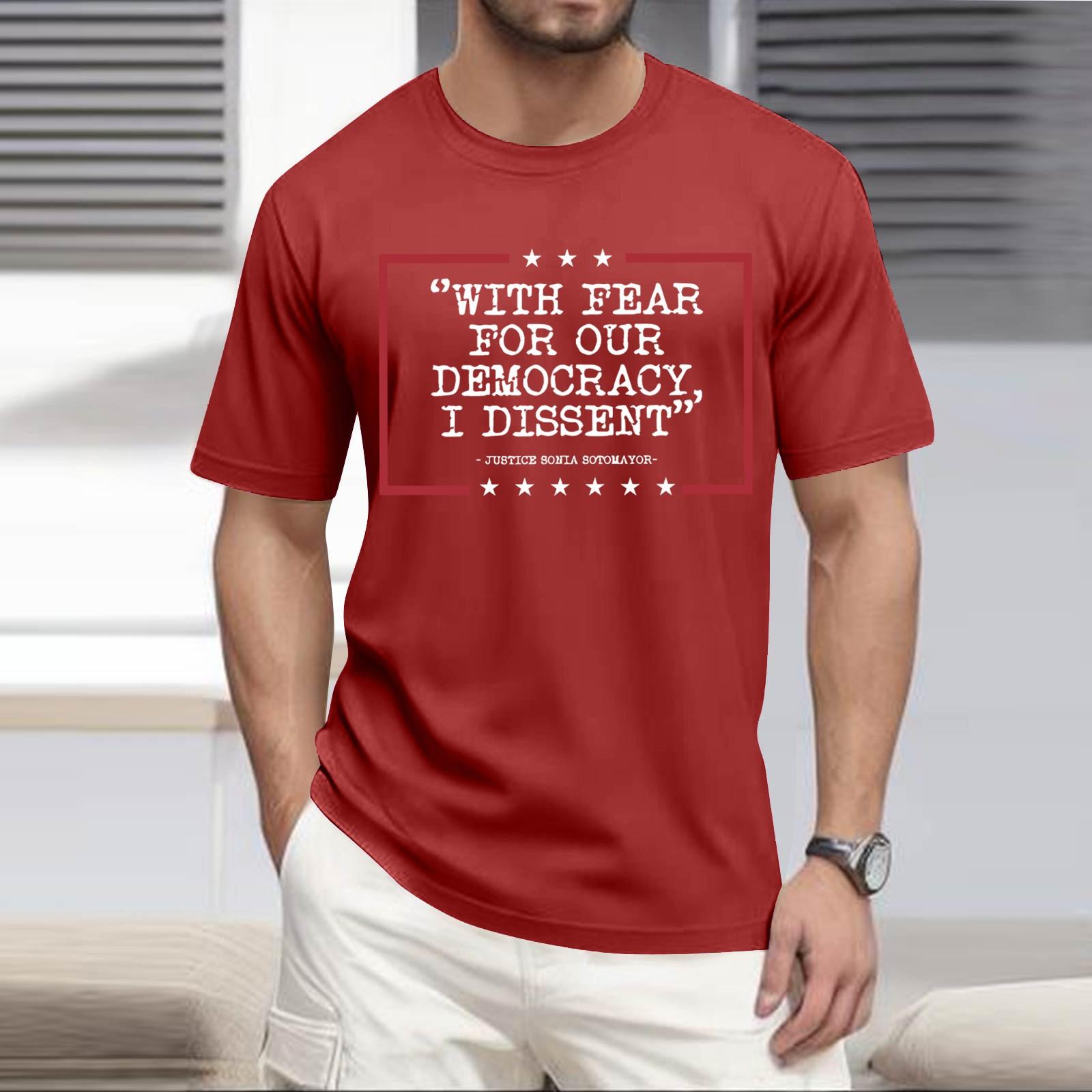 

Популярна літня чоловіча футболка з круглим вирізом і короткими рукавами XL червоний