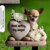Acrylic Dog Memorial Plaque with Heart Stone Decor, 2D Flat Design for Garden & Small Dog Area, with Planter Ornament, Ideal Outdoor Yard Decoration