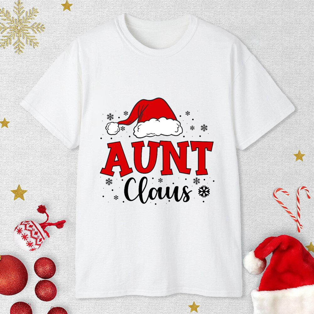 Family Claus Shirts Christmas Family Togrther Matching T-shirt Outfit Matching Xmas Dad Mom Uncle Aunt Grandpa Grandma Tee Tops