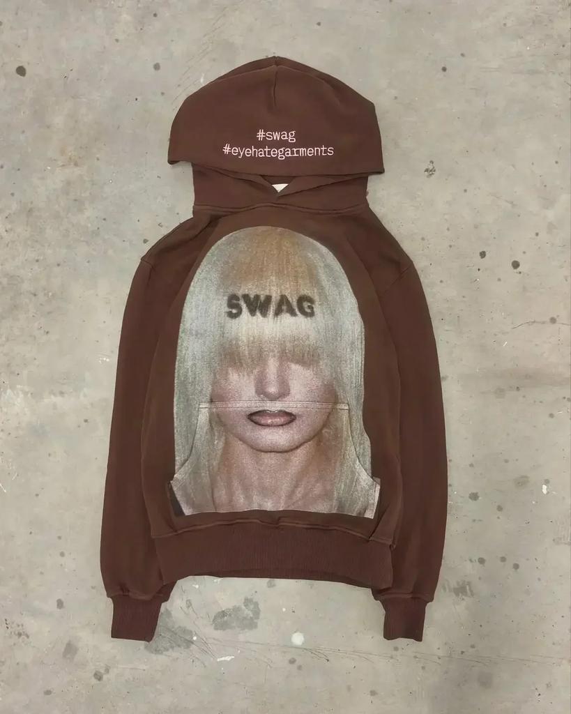 Harajuku Y2k Casual Print Hoodies Women Grunge Streetwear Sweatshirt Tops Goth Oversized Hoodie Clothes Tracksuit Men Clothing