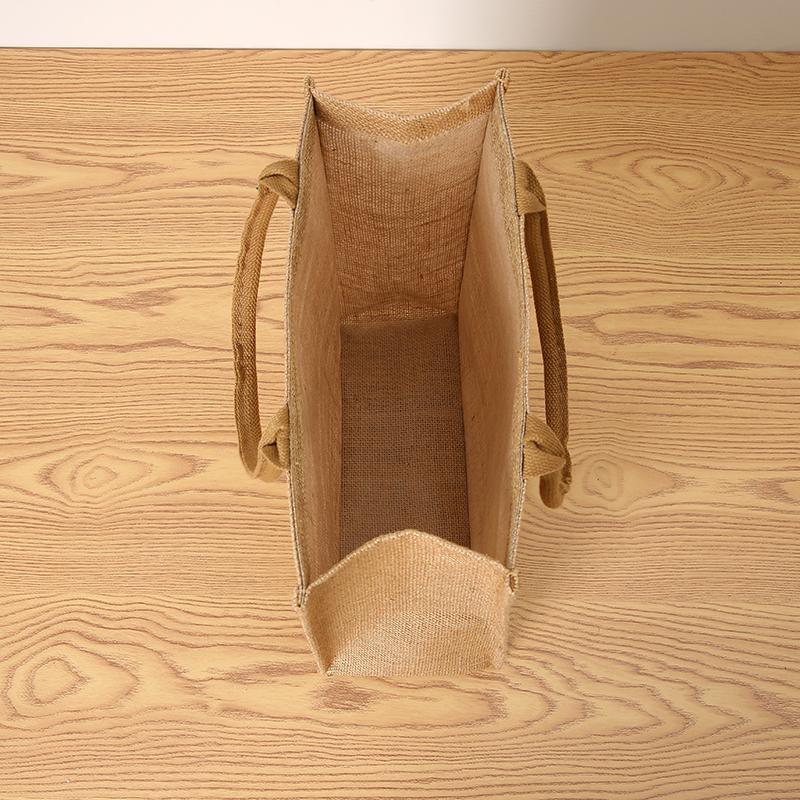 Waterproof jute bags, large capacity jute bags, hand-held bags, fashionable and simple shopping bags