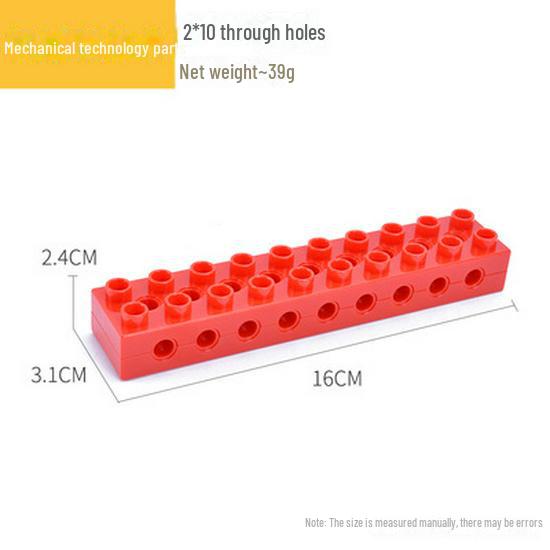 Kompatibilní stavební bloky s velkými částicemi: Příslušenství pro výuku mechanických převodů a robotů (9656 sypkých kusů)