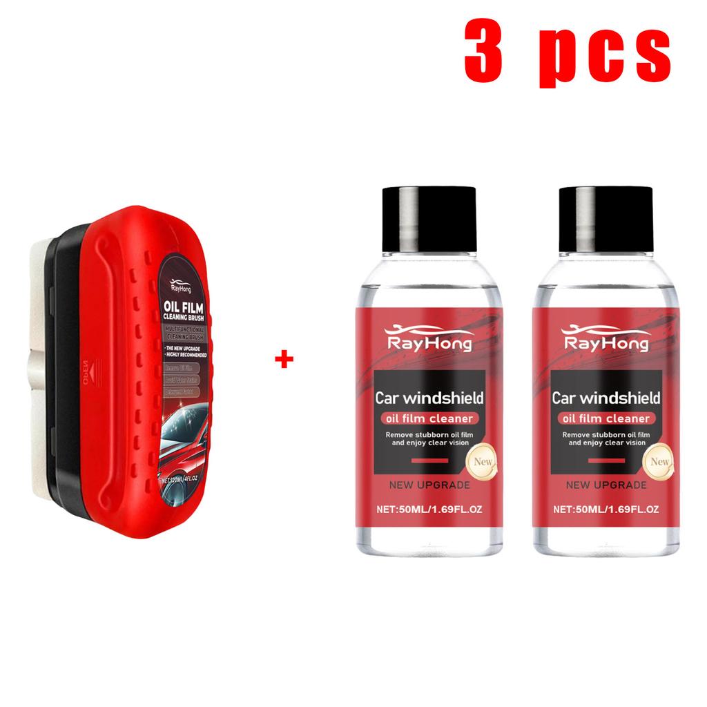 Car Glass Oil Film Remover Kit Glass Cleaning Board Hydrophobic Glass Coating for Windshield Clear Window Auto Detailing Tool