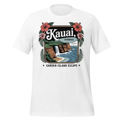 Kauai Hawaii T-Shirt Garden Island Tropical Beach Floral Unisex Vacation Tee