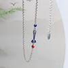 S925 Sterling Silver Ruyi Necklace, Retro Burnt Blue Craft Pendant Pendant with Chain Collarbone Chain Adjustable