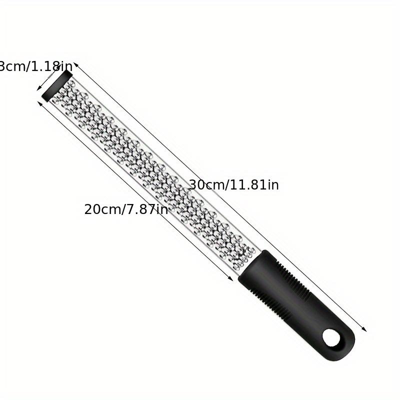 Rallador de queso de acero inoxidable para cocina - Rallador de limón profesional de metal inoxidable con mango ergonómico - Rallador plano de mano para queso