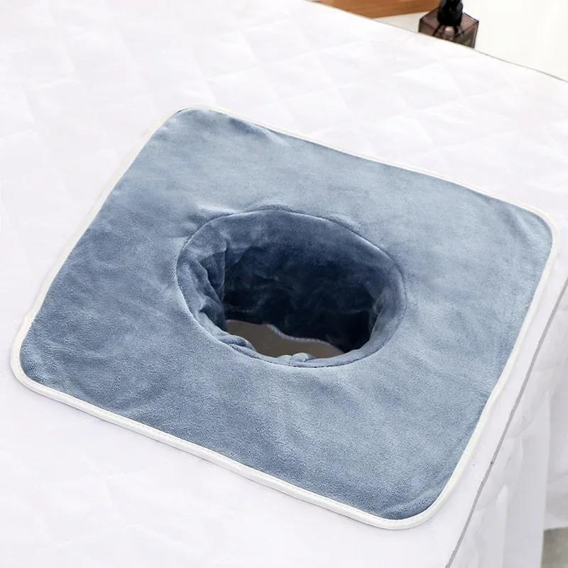1 Stück verdickte Schönheits-SPA-Massageliege Planking Gesichtstuch mit Loch Bett-Bandana 35x35cm