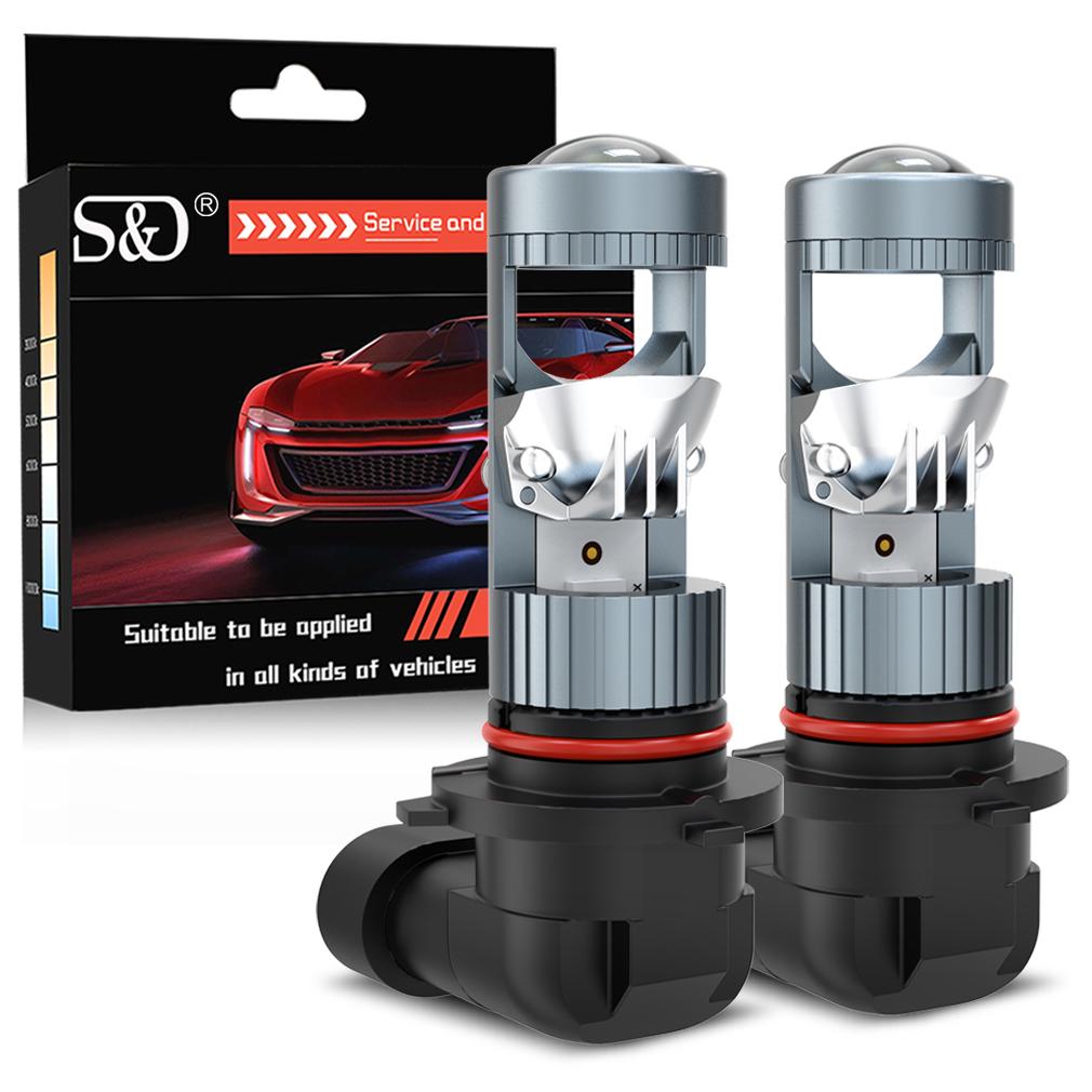 

2 шт. Світлодіодні лінзи-проектори H7 для фар H11 H8 9005 HB3 9006 HB4 Canbus Світло 1:1 Міні-розмір Автомобільний Бездротовий Безвентиляторний 20000Лм 6500K Автоматична Протитуманна Фара 9005 HB3