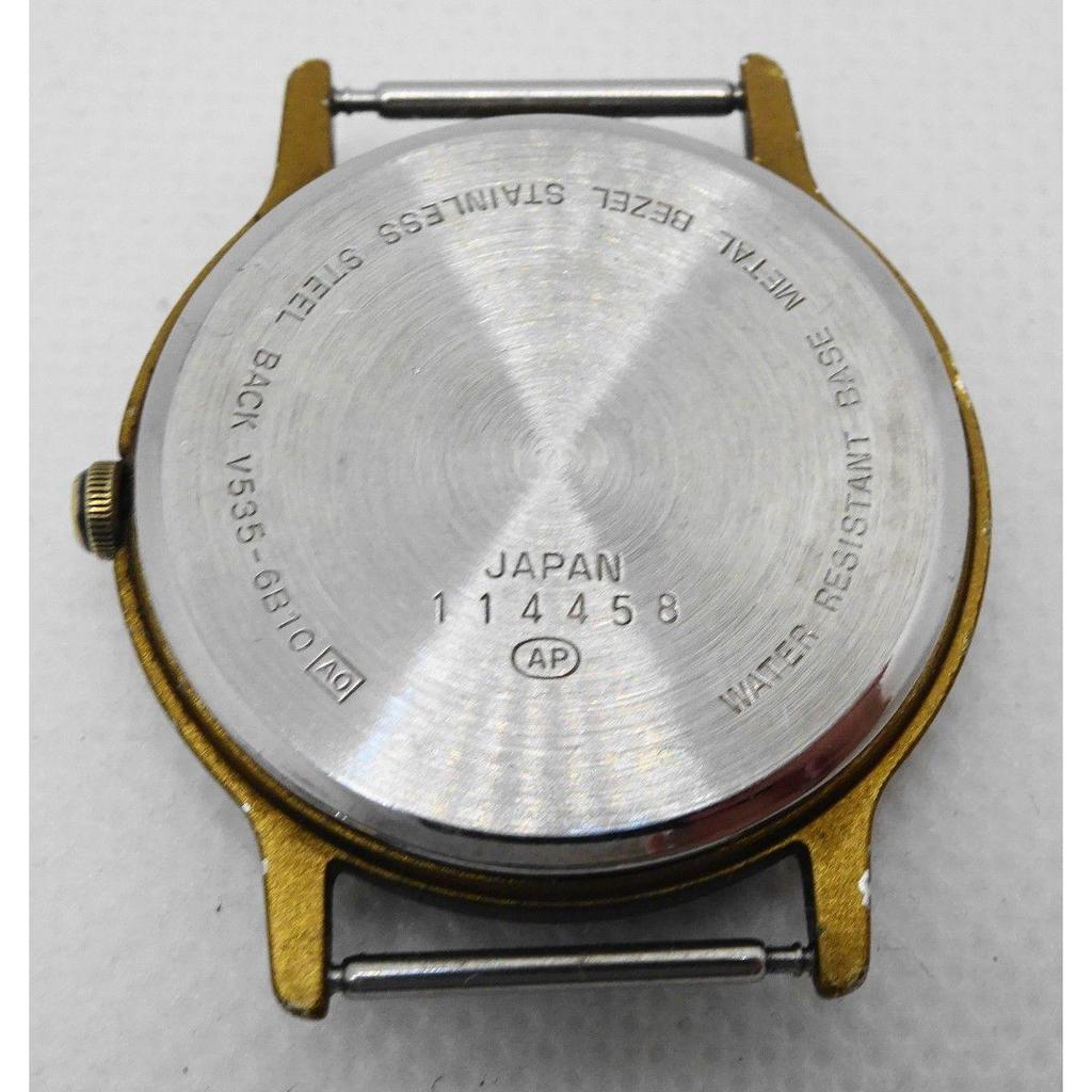 Used [Rare in operation] SEIKO Sun & Moon Phase V535-6B10 Watch Y202 Moon Phase ALBA made in January 1991