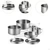 Stainless Steel Utensils Camping Dinnerware Set Lightweight Outdoor Cooking Gear Plate