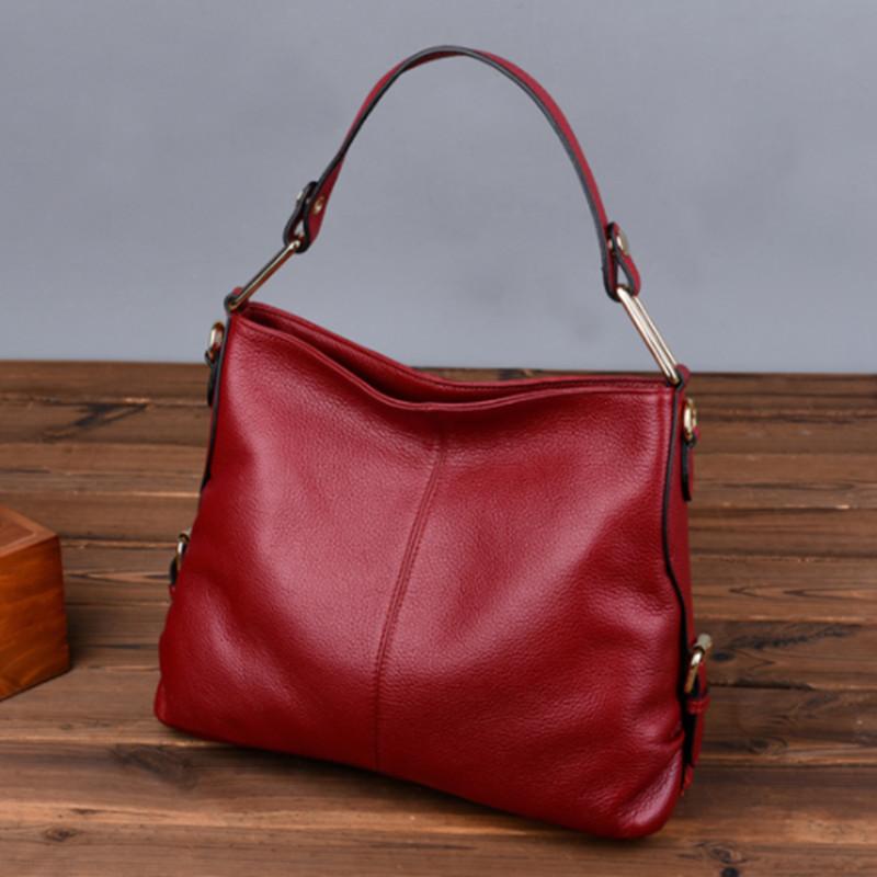 Wucifang Bags Women's Black/Blue/Red Bag Fashionable Leather Bag, Portable Oblique Span Bag Cowhide