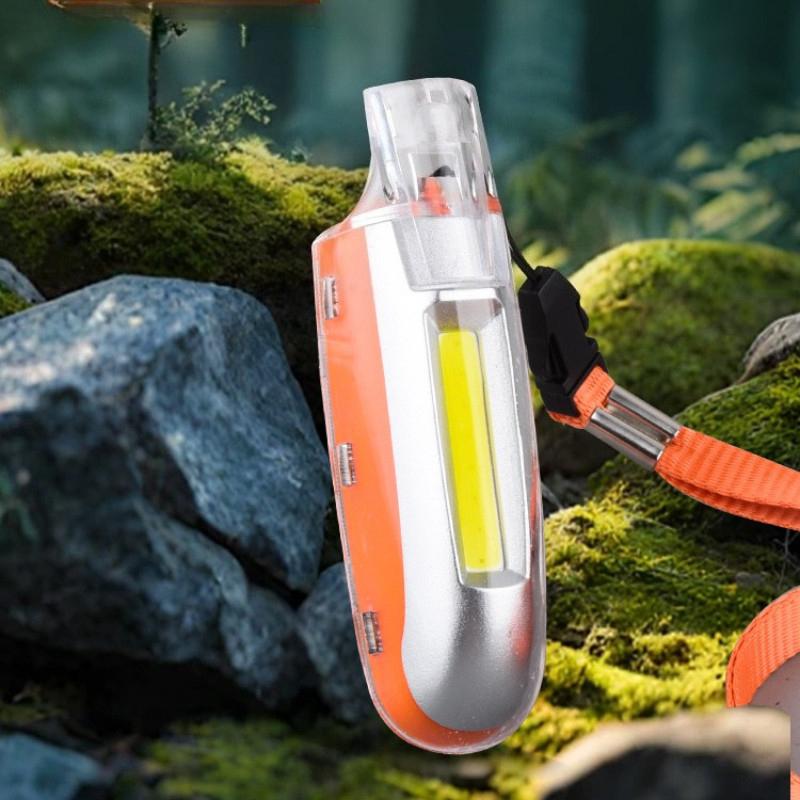 Outdoor Camping Survival Whistle Rescue Whistle With Led Light Charging Mini Flashlight 3-speed Adjustment Emergency Torch