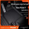 Tesla Model Y TPE Injection Molded Floor Mats with Scuff Plates - Front & Rear Cabin